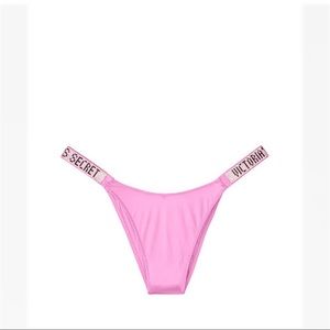 NEON PINK RHINESTONE SHINE BRAZILIAN PANTY